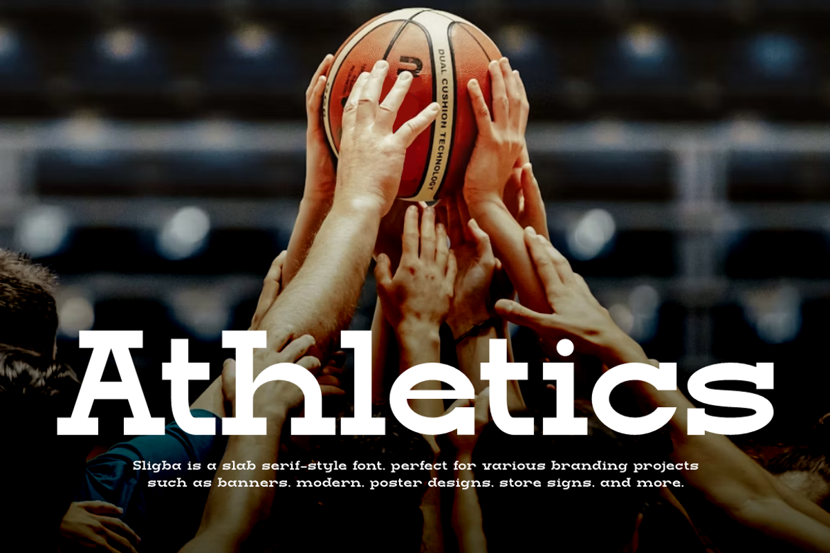 Sligba - Slab Sports Font, a Slab Serif Font by Iqsiart Studio (Photo 3 of 11)