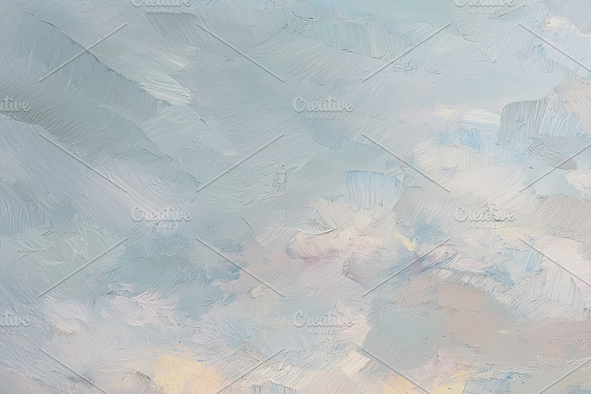 Abstract pastel clouds reflecting soft light over a tranquil lan, a Decorative Illustration by Studio ANNA