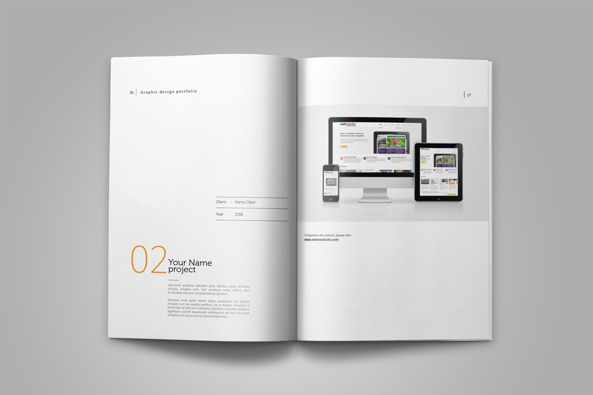 Graphic Design Portfolio Template, a Brochure Template by adekfotografia (Photo 18 of 42)