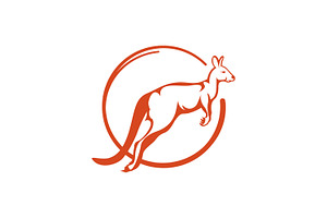 Kangaroo Logo, a Branding & Logo Template by Xoovion