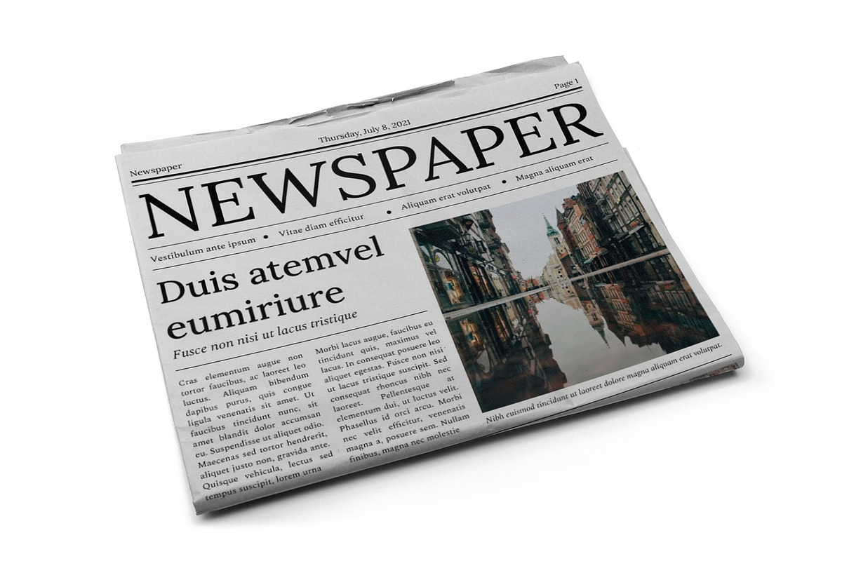 Newspaper Mockup, a Product Mockup by Mockupfit (Photo 9 of 9)