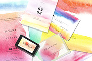 Gradient watercolor background set, a Texture Graphic by Alena Solonshchikova (Thumbnail 2 of 11)