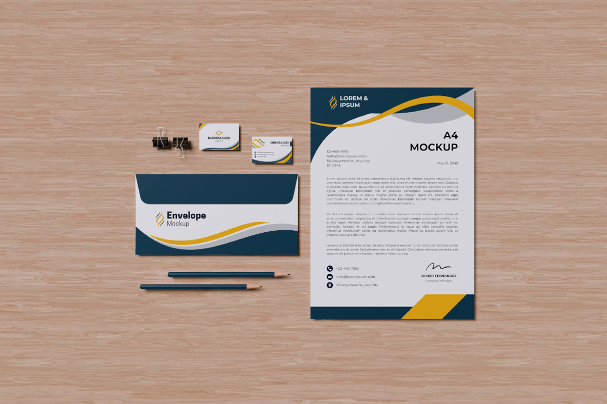 Stationery Mockup Bundle Set, an Advertising Mockup by Rielismee (Photo 5 of 5)
