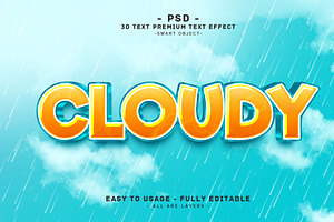 Cloudy 3D Editable Psd Text Effect, a Layer Style Add-On by Md Jahidul99