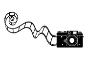 Vintage Camera Film Silhouette, an Object Illustration by yasushie (Thumbnail 7 of 31)