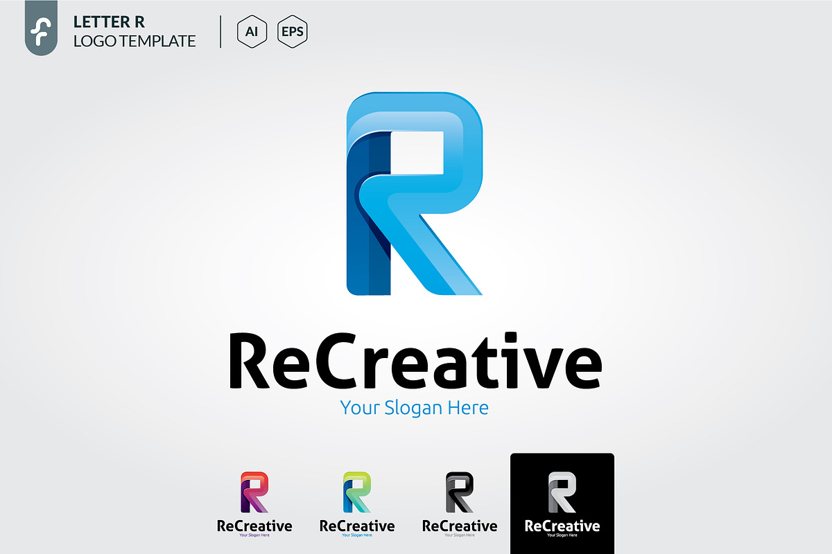 Letter r logo template, a Branding & Logo Template by ft.studio