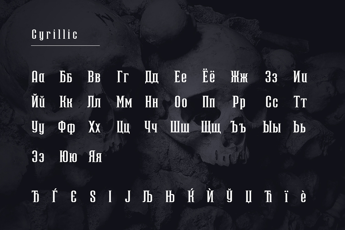 'DRACULA' Multi Language Serif Font, a Serif Font by Pykhtik Design Shop (Photo 9 of 9)