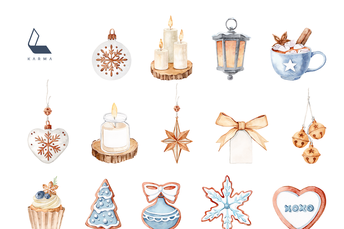 Warm & Cozy Christmas Clipart, an Illustration by Karma (Photo 15 of 20)