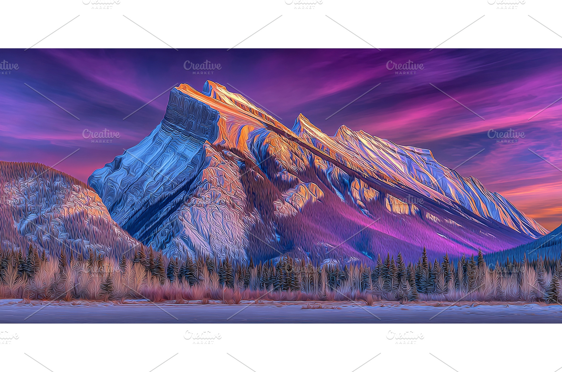 The view of Mount Rundle's sunset in, a Nature Photo by ZinetroN