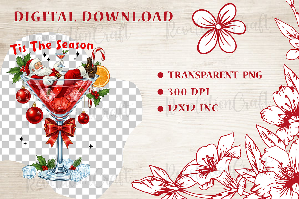 Tis The Season,Christmas Funny Santa, an Illustration by OK Design (Photo 3 of 4)