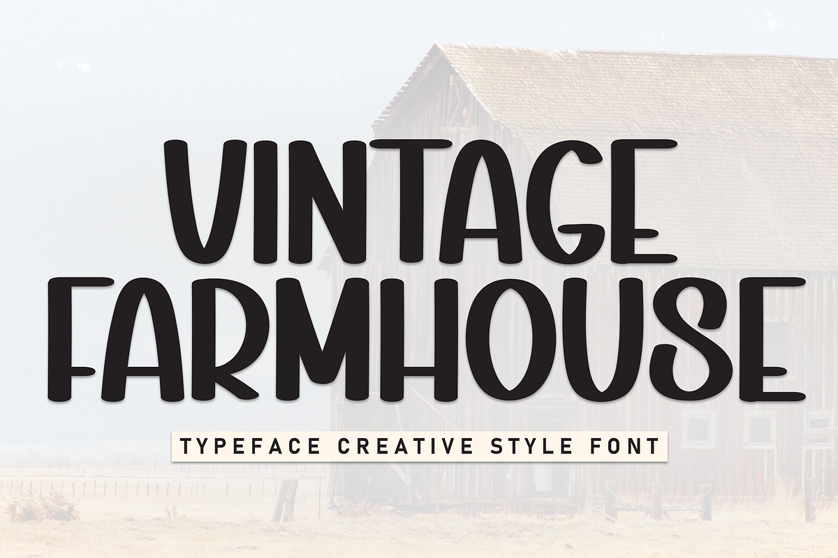 Vintage Farmhouse | Script Font, a Script Font by Scratchones (Photo 1 of 8)