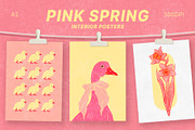 PINK SPRING dopamine Posters Set, a Poster Template by Garden in frame (Thumbnail 1 of 10)