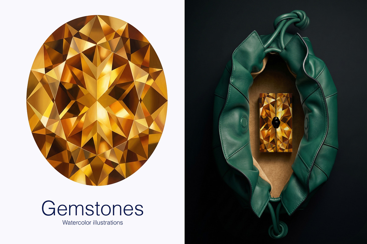 Gemstone Graphics Set, an Object Graphic by Polli Deeva (Photo 9 of 11)