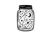 Cosmic Galaxy Jar Design Bundle, an Illustration by Creativeshirt (Thumbnail 9 of 31)
