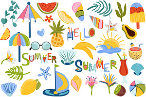 Summer Time, Tropical Clipart