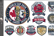 World Cup 2026 Soccer Badge EPS Set, an Object Graphic by NH graphic (Thumbnail 2 of 4)
