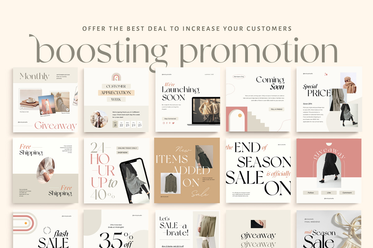 SALE Insta Ladypreneur Coach CANVA, a Social Media Template by Eviory (Photo 10 of 36)