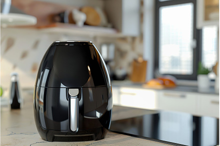 Air Fryer in Modern Kitchen Setting, a Food & Drink Photo by Lermont51