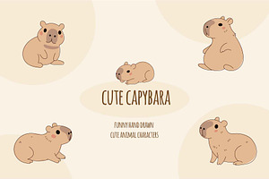 Cute Capybara Animal Funny Character, a Graphic by Imaginary Party