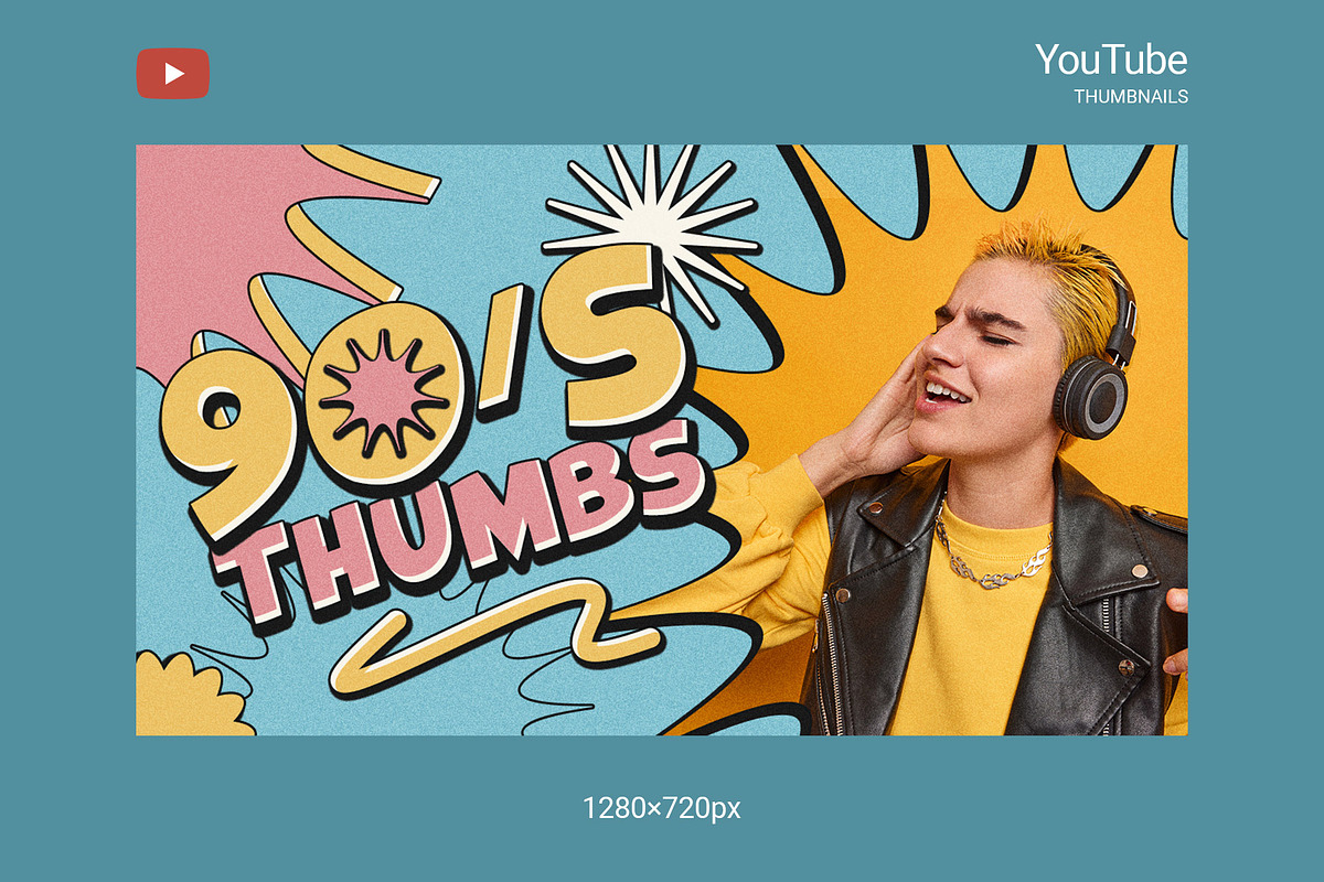 90's Style YouTube Thumbnails, a Social Media Template by Andrew Skoch Design (Photo 7 of 7)