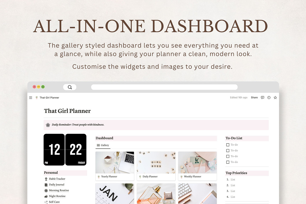 Notion Life Planner, Notion Template, an App Template by TheBohoFactory (Photo 4 of 10)