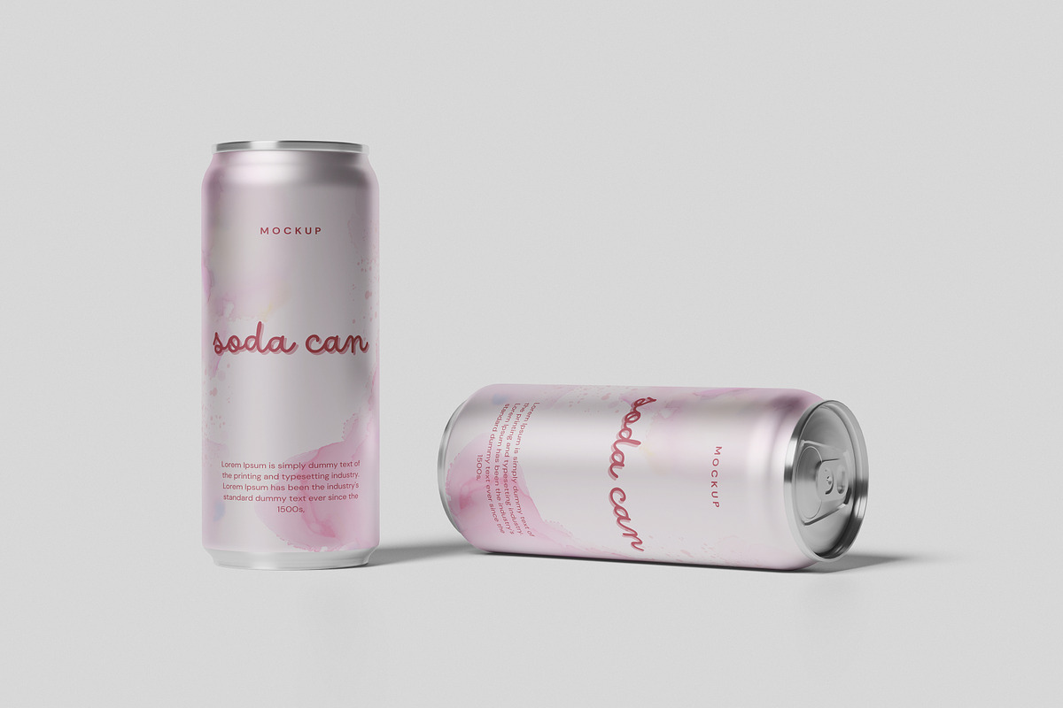 Soda Can Mockup, a Product Mockup by Pexelcorner (Photo 4 of 5)