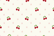Cherries & Daisies Set of 7 Seamless, a Pattern Graphic by Amy Lynn Grover (Thumbnail 6 of 10)