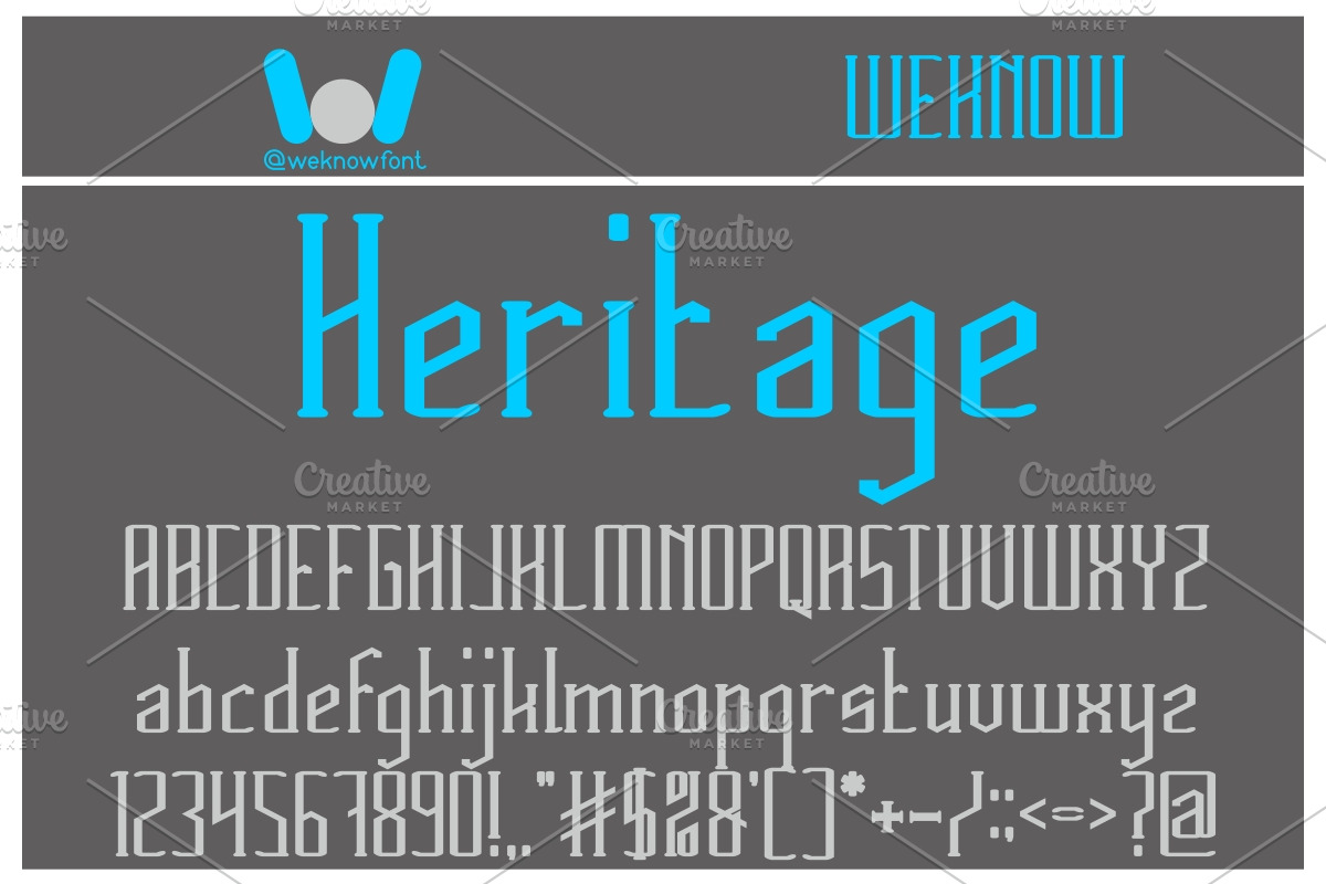 heritage font, a Font by weknow (Photo 1 of 5)