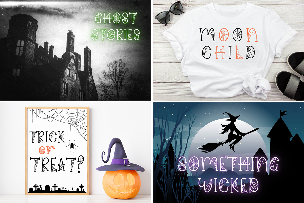 6 Spooky Halloween Fonts Bundle Set, a Serif Font by Dancing with Ink (Photo 9 of 13)