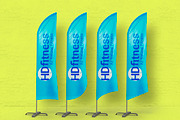 Feather Flags / Bow Flags MockUp, a Mockup by TeddyGraphics (Thumbnail 4 of 4)