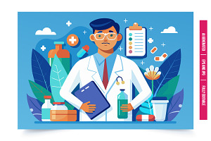 Doctor & Medical Icons, an Illustration by Tanuart