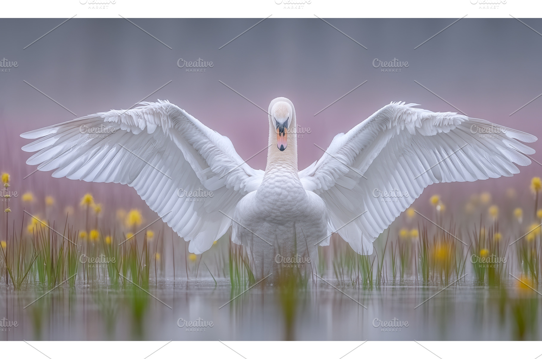 A soft focus shot features a swan, an Animal Photo by ZinetroN