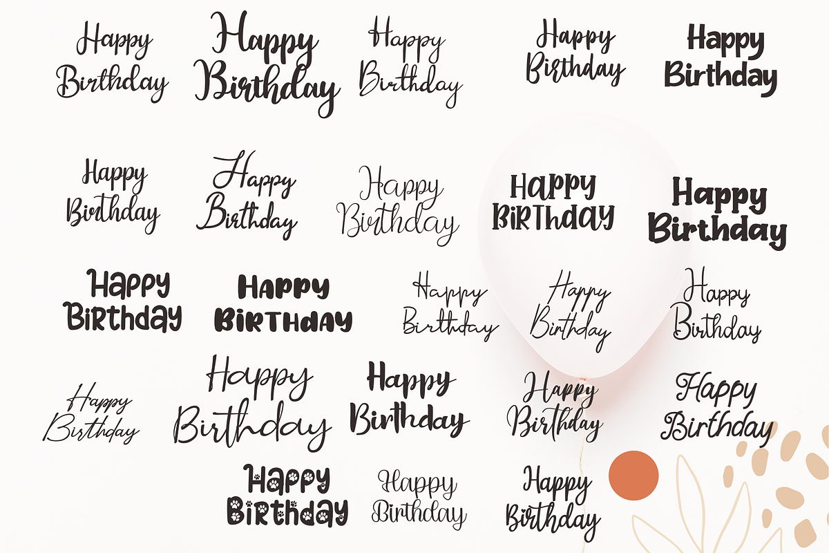 Birthday greeting templates, a Branding & Logo Template by BearyType Studio (Photo 11 of 12)