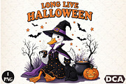 Halloween Goose Witch Long Live Png, an Illustration by DreamCafeArt (Thumbnail 1 of 7)