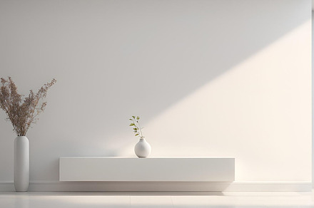 White interior design indoor plant, an Architecture Photo by ComfortQ