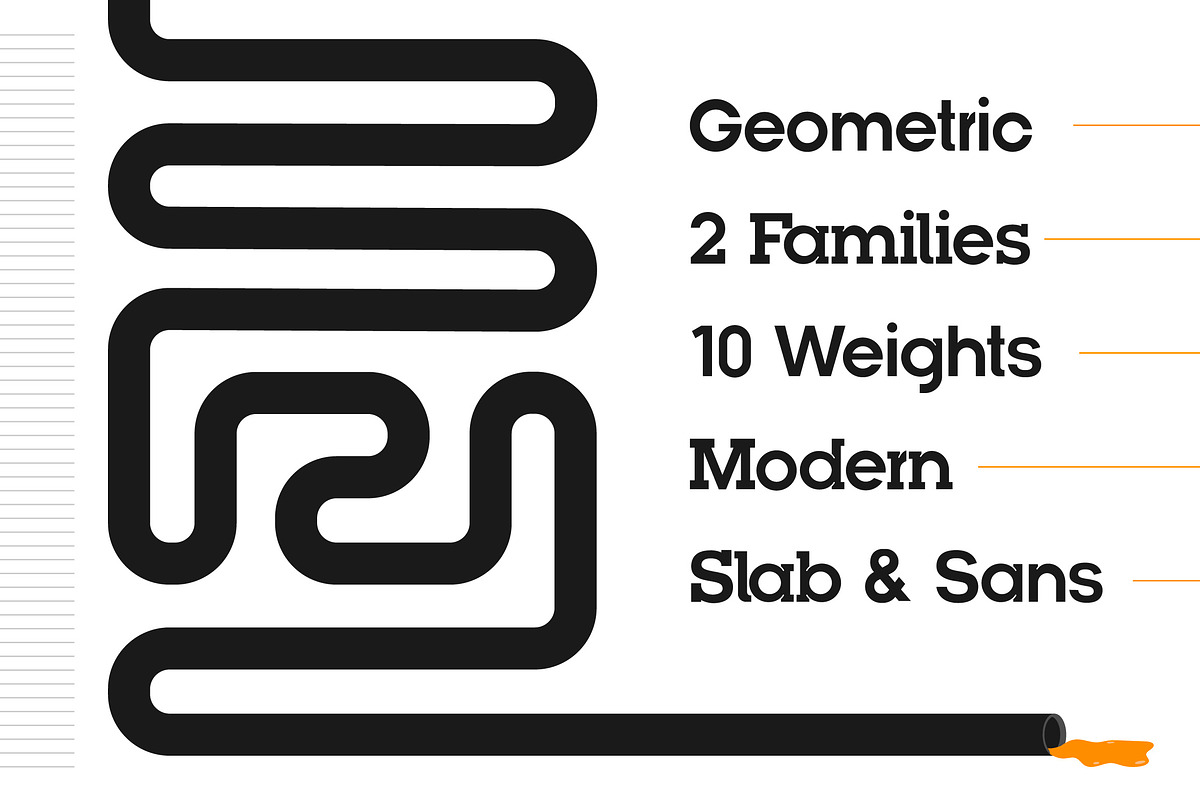 Pipe Font Bundle - Geometric Duo, a Slab Serif Font by Lateral Design (Photo 12 of 18)