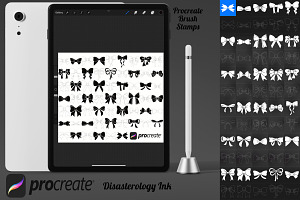 Ribbon Bows Set 3 Procreate Brush