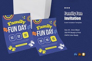 Family Fun Day Event Invitation, an Invitation Template by Esensifiksi.studio