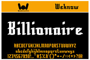 Billionaire font, a Font by weknow (Thumbnail 1 of 5)