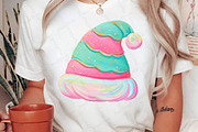 Cute Retro Christmas Santa Hat Desig, an Illustration by DreamPrint404 (Thumbnail 5 of 7)