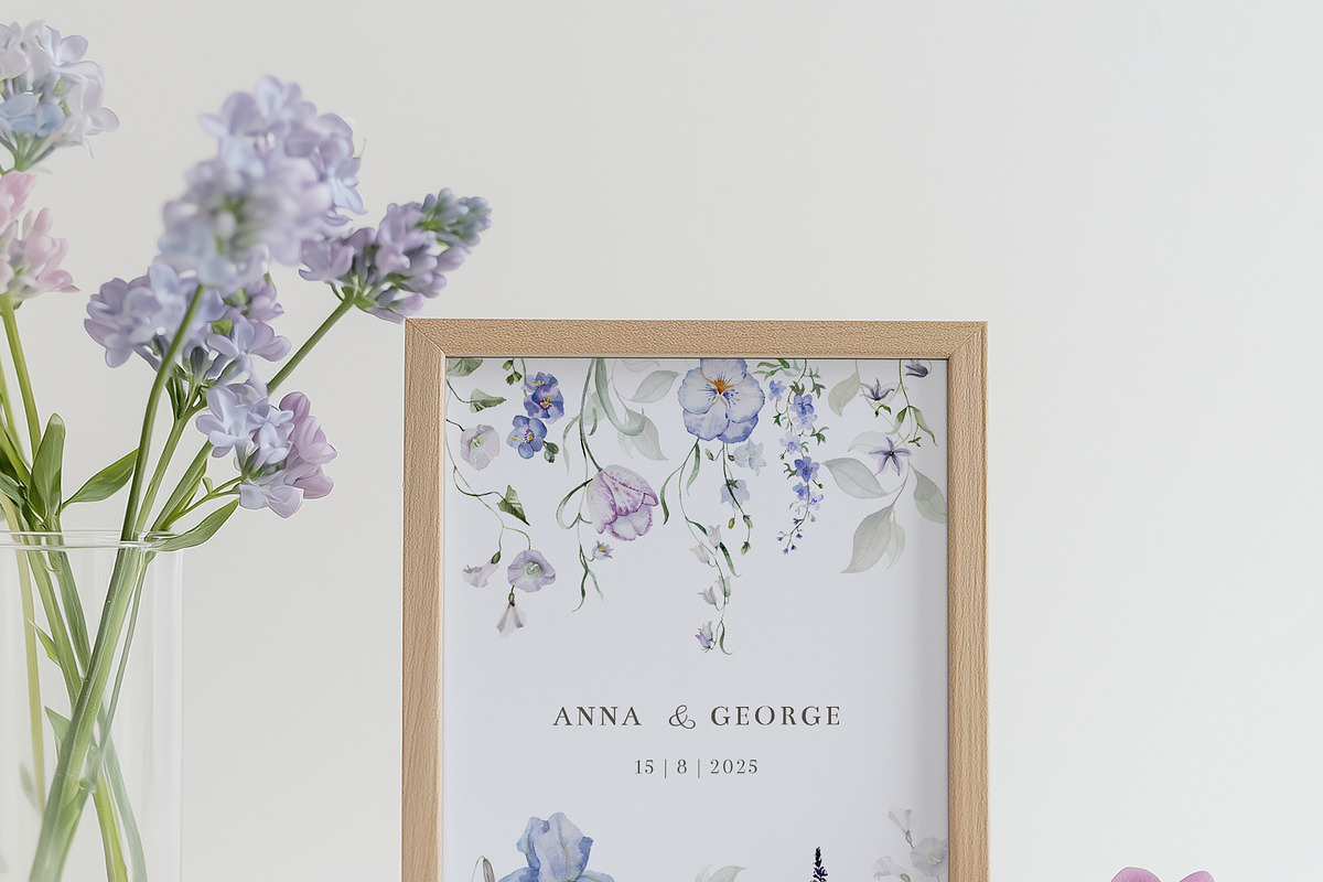 Mauve - Iris Floral Flower Design, a Decorative Illustration by Veris Studio (Photo 14 of 17)