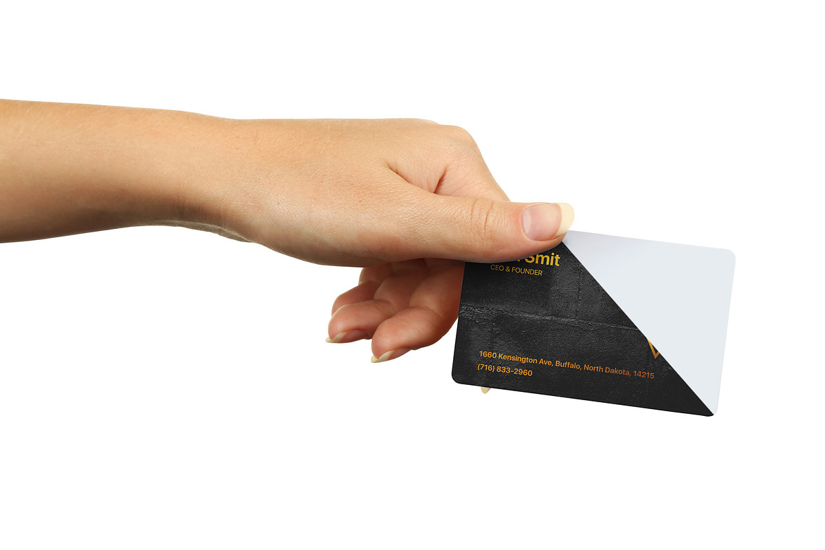 Business Card in a Hand Mockup, an Advertising Mockup by Green Art (Photo 3 of 4)