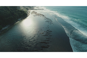 Sunlight reflecting on shallow