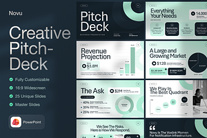 Novu Creative Pitch Deck PowerPoint, a Presentation Template by PaperSlides