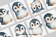 15 Bundle Watercolor Cute Penguin, an Animal Illustration by Morspective (Thumbnail 3 of 8)