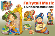 Five magical elves musicians., an Illustration by Adamskyistudio (Thumbnail 1 of 3)