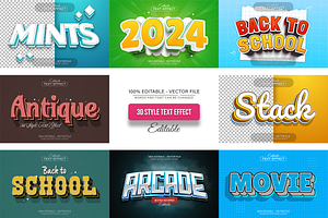 3D Text Effects Collection Vol 23