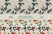 Watercolor Fall Flowers Clipart Set, a Person Illustration by Pink Studio Art (Thumbnail 19 of 19)