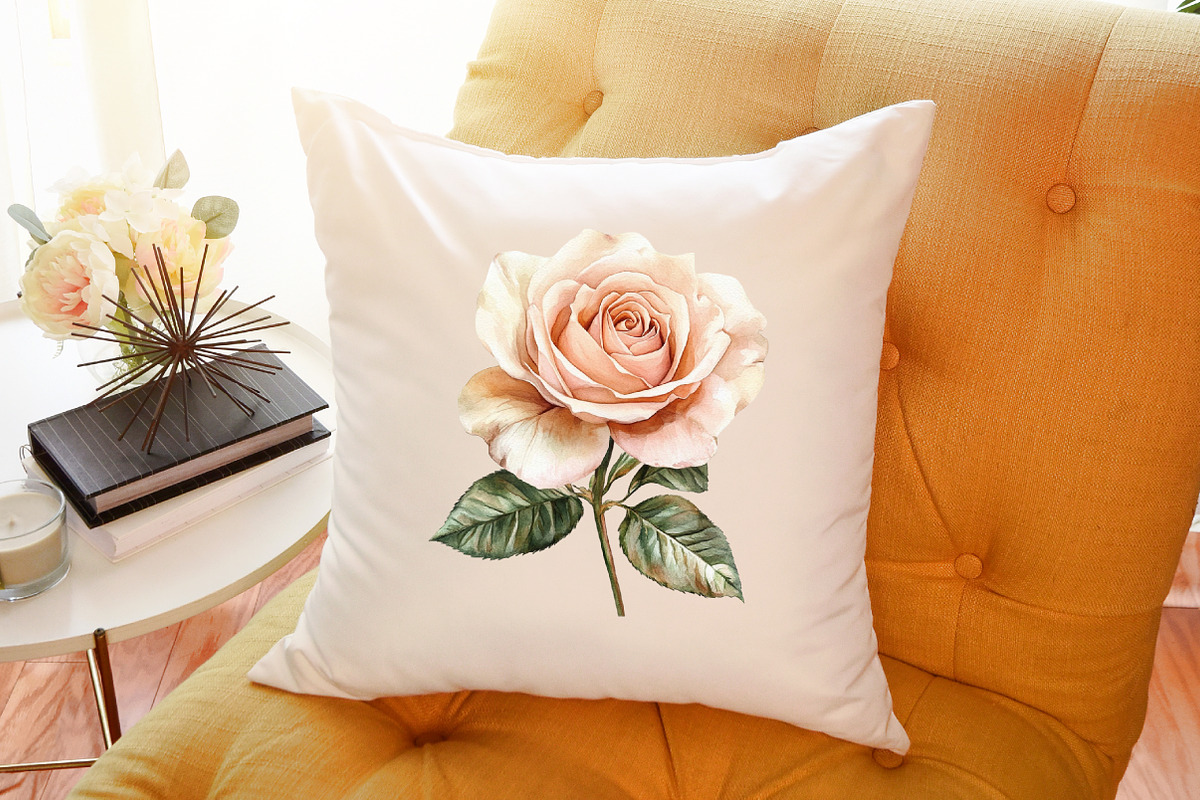 Watercolor Blush Florals Clipart Set, an Illustration by Sublimation Artist (Photo 6 of 6)