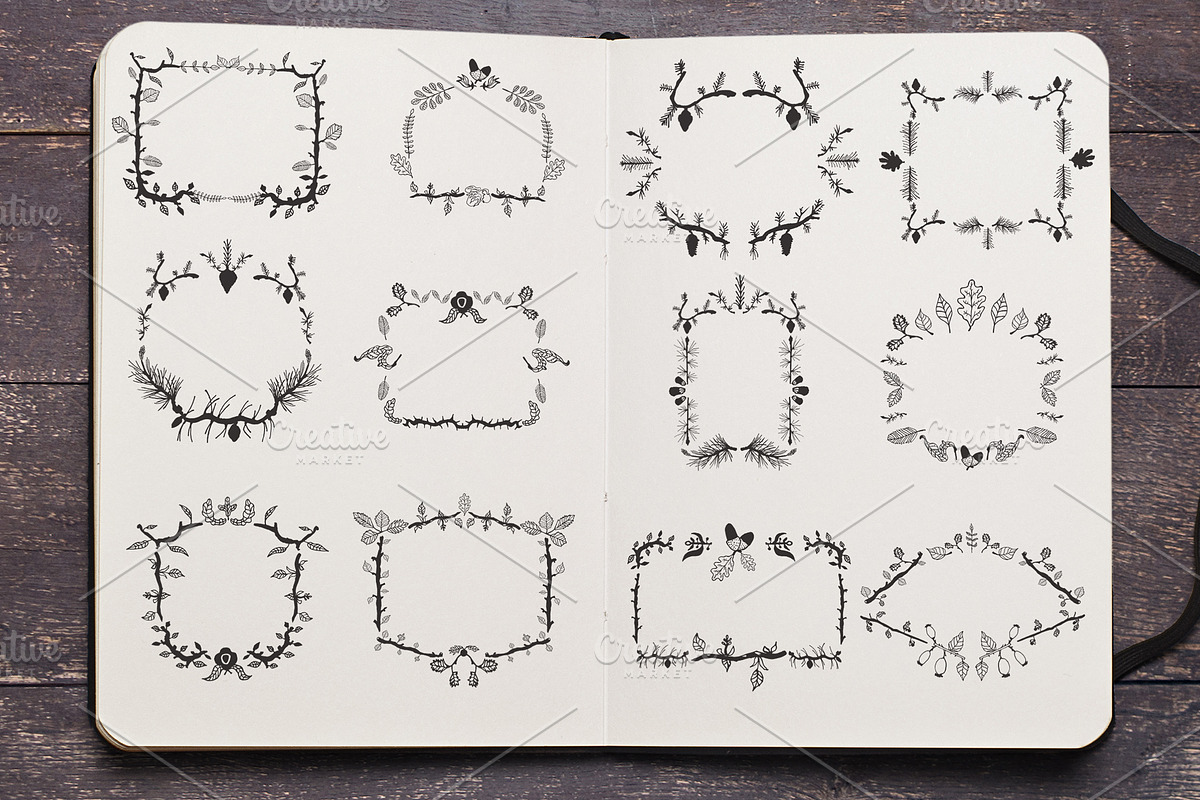 Hand-drawn frames and dividers, an Illustration by Guerillacraft (Photo 3 of 5)